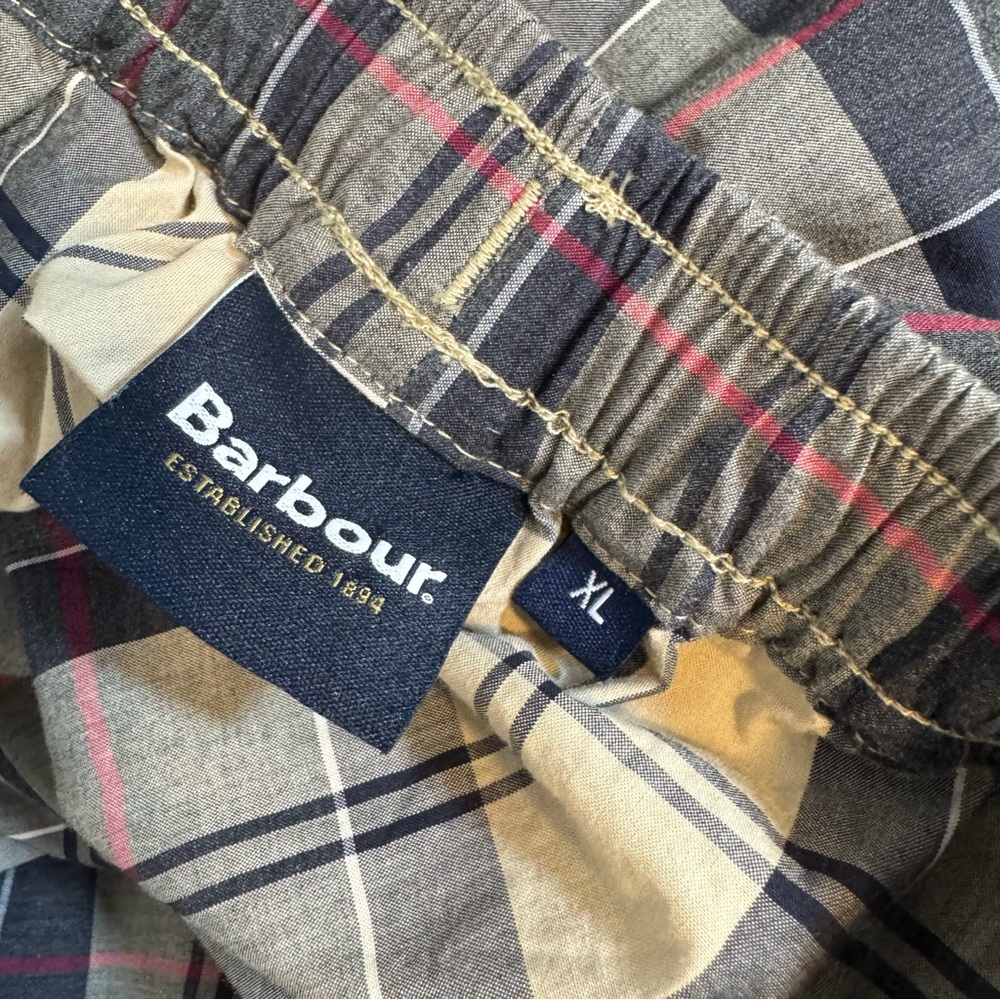 Barbour Plaid Woven Cotton Pajama Set in Stone Tartan Laith Tartan Men’s Size XL - Picture 16 of 16